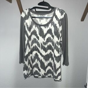 Coral Bay NWT Ladies 3/4 Sleeve Size Petite L Shirt